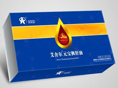 融匯草木精華，煥發(fā)青春魅力！昆明海之靈艾舍爾元寶楓籽油包裝盒定制